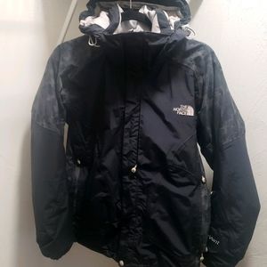 Womens North Face Black Camo Ski Winter Jacket